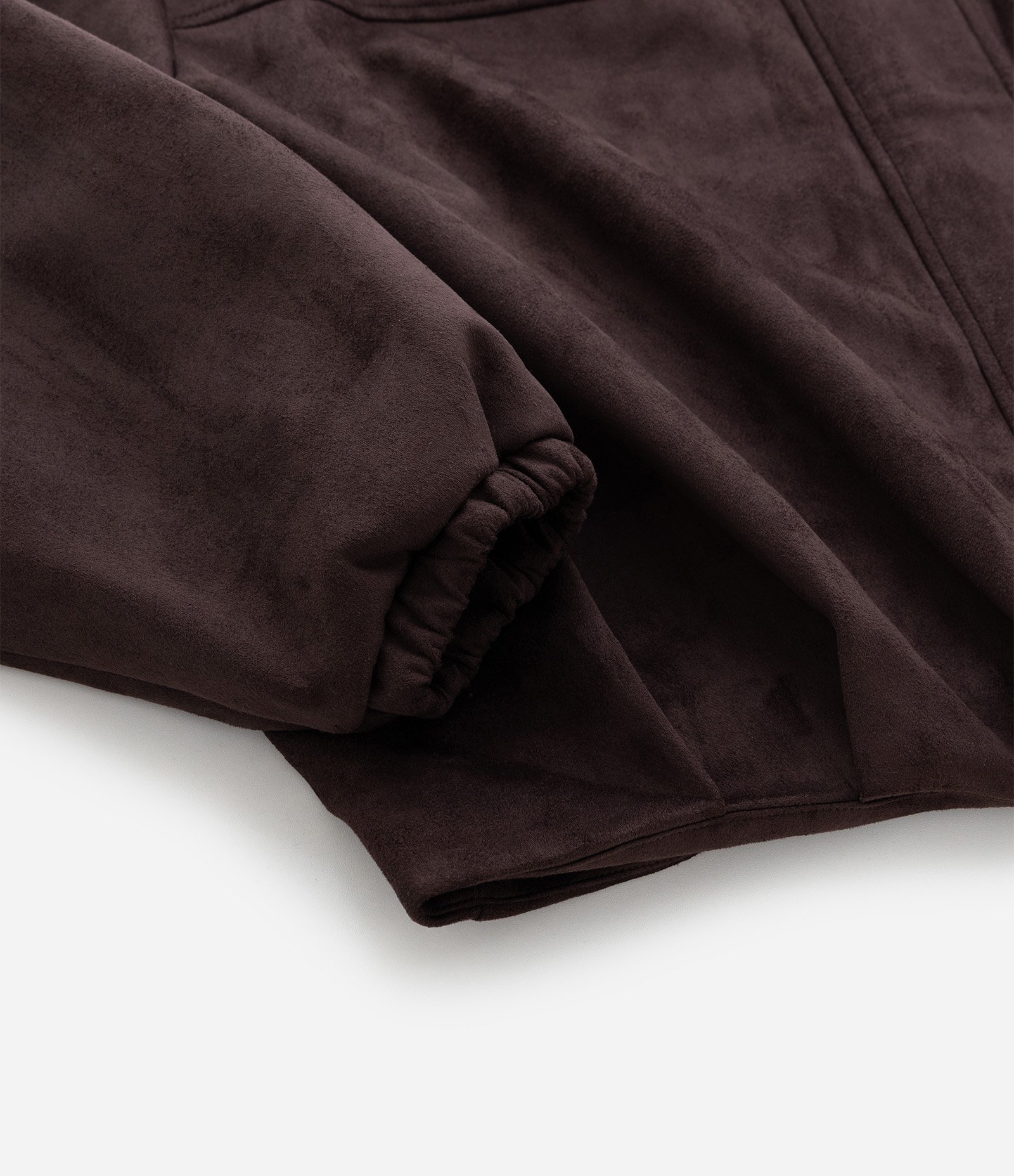 Jaqueta Bomber em Suede com Modelagem Balonê Curve & Plus Size Marrom 4