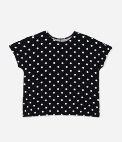 Blusa em Viscolycra com Estampa Poá