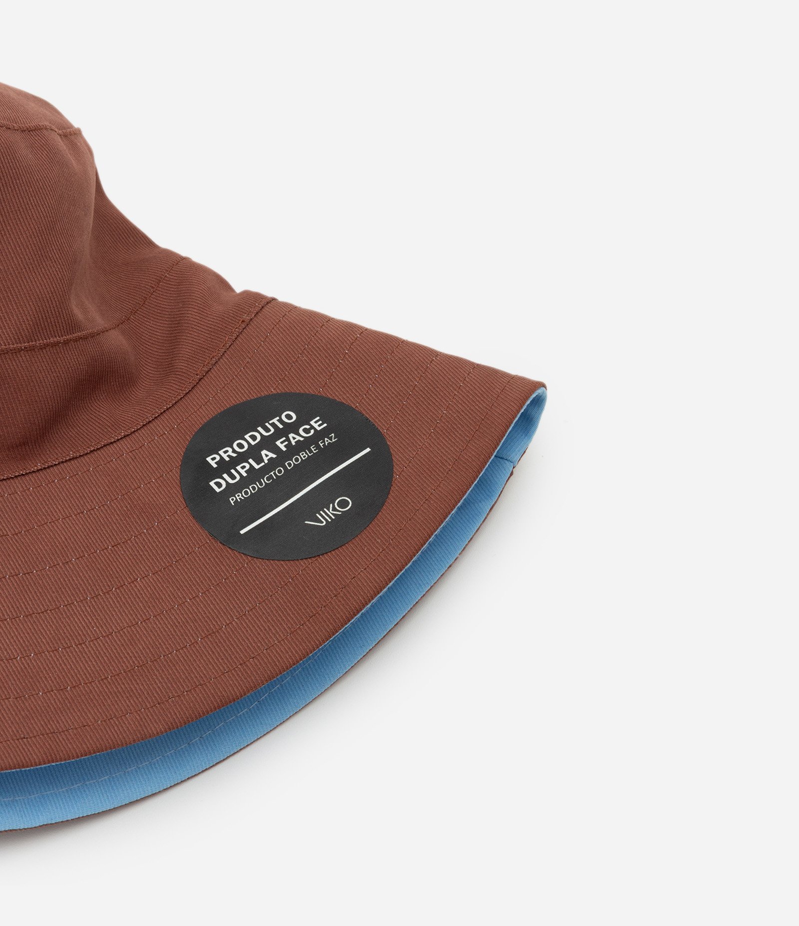 Chapéu Bucket Infantil com Dupla Face Azul/Marrom 3