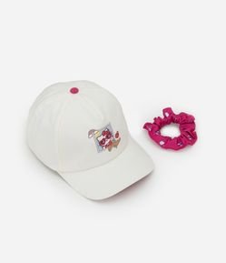 Boné Infantil em Sarja Hello Kitty com Scrunchie – Tam U