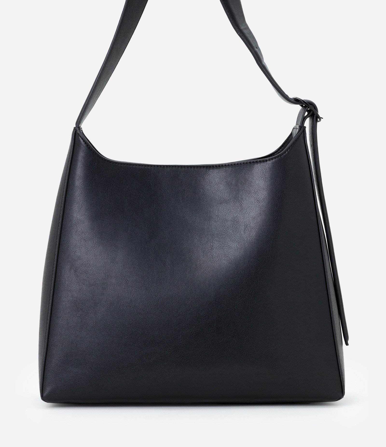 Bolsa Grande em PU com Alça Ajustável Preto 3