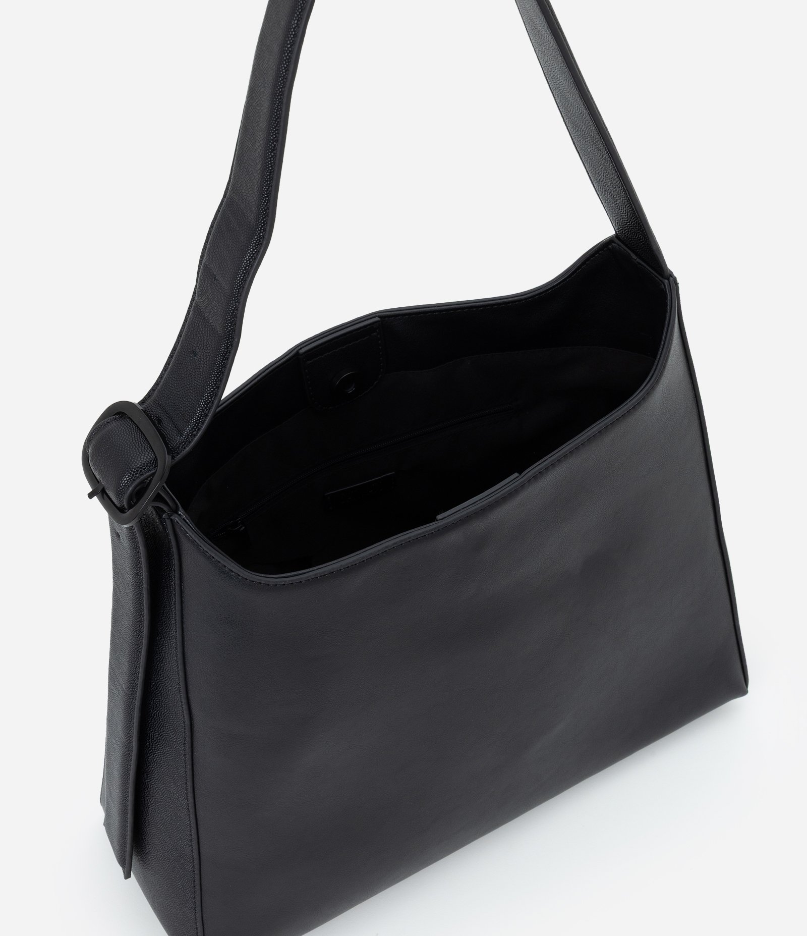 Bolsa Grande em PU com Alça Ajustável Preto 5