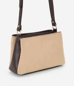 Bolsa Transversal Média em Suede com Alça Regulável
