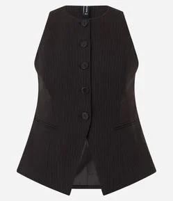 Colete Alfaiatado Risca de Giz