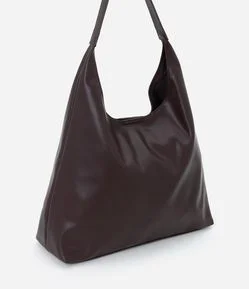 Bolsa Hobo Grande em PU com Alça Longa