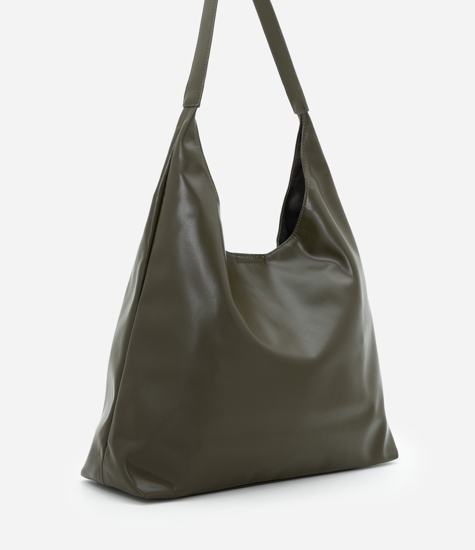 Bolsa Hobo Grande em PU com Alça Longa Verde 3
