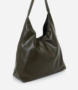 Bolsa Hobo Grande em PU com Alça Longa