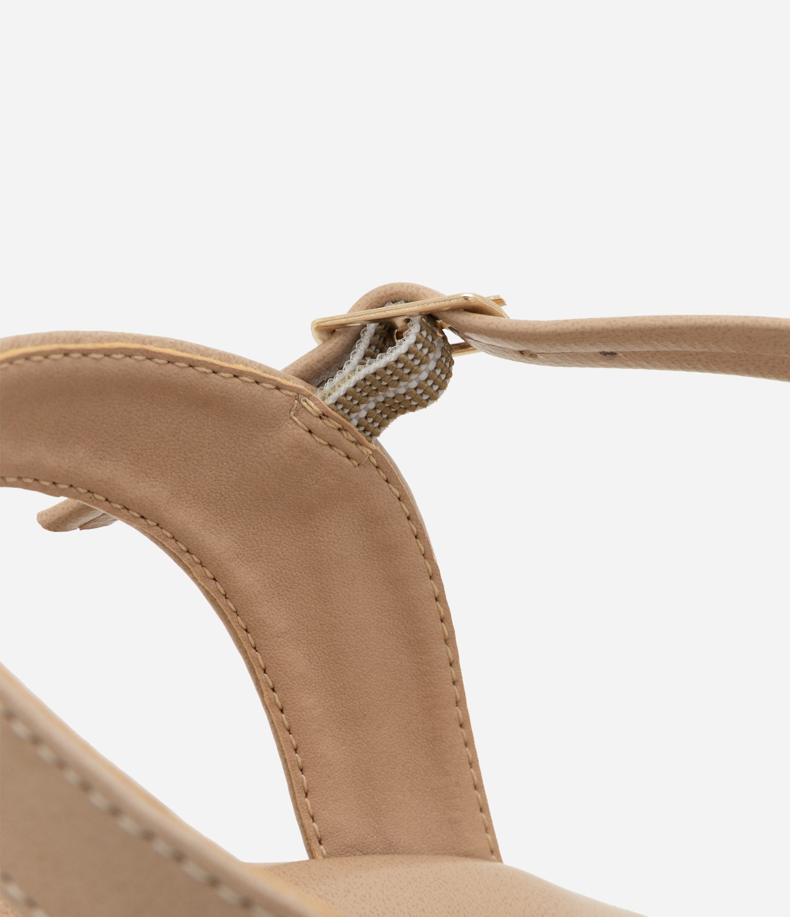 Sandália Plataforma com Salto em Salto Tresse Bege 4