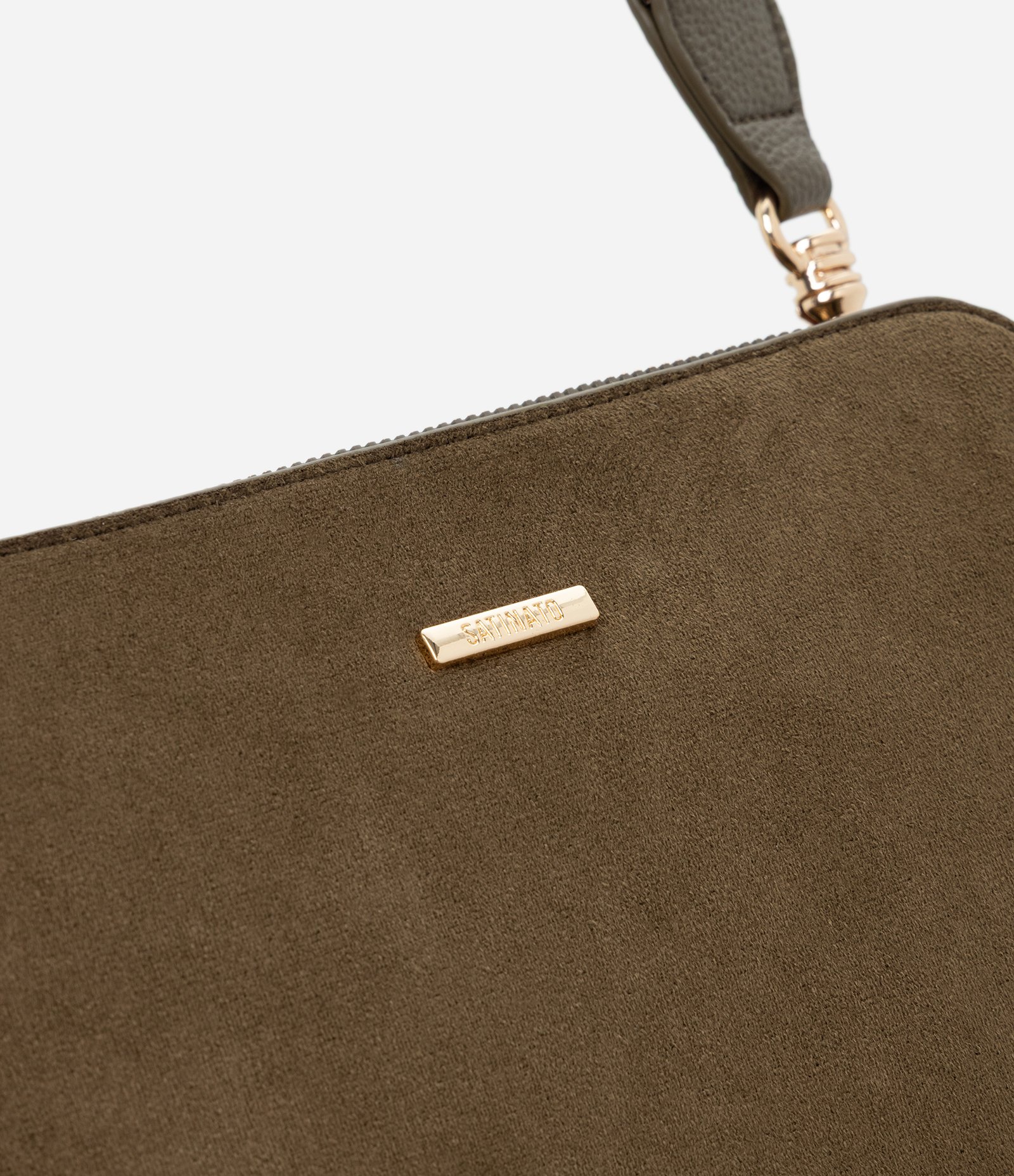 Bolsa Transversal Média em PU com Alça Larga Ajustável Verde 4