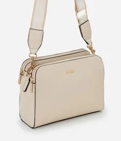 Bolsa Transversal Média em PU com Alça Larga
