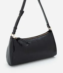 Bolsa Baguete Pequena em PU Texturizado