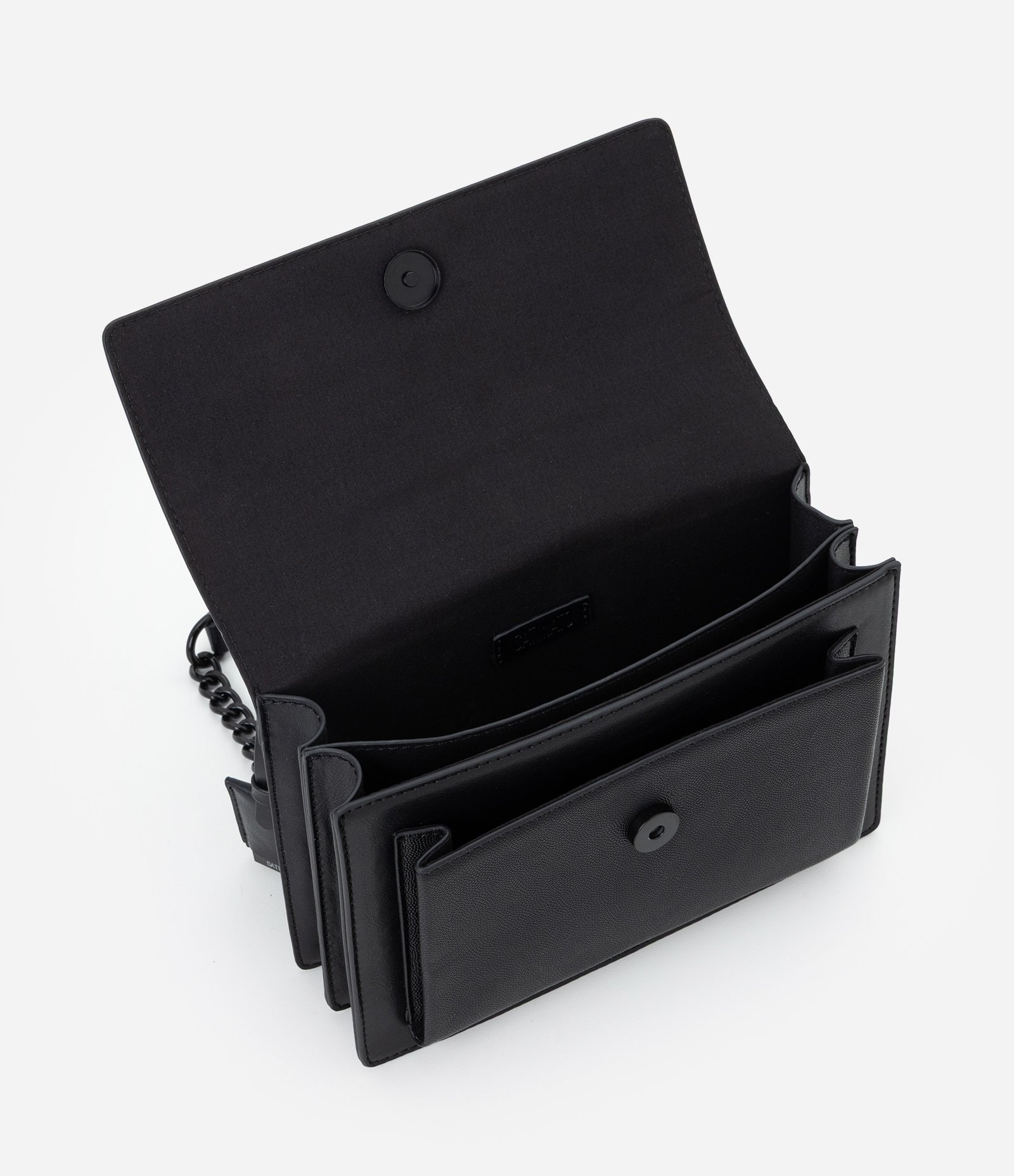 Bolsa Shoulder Média em PU com Alça em Corrente Preto 6