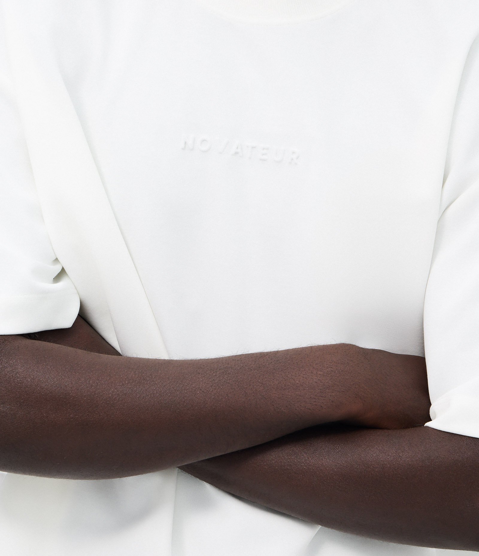 Camiseta Malha Pesada Tech Com Bordado Frontal Branco 3