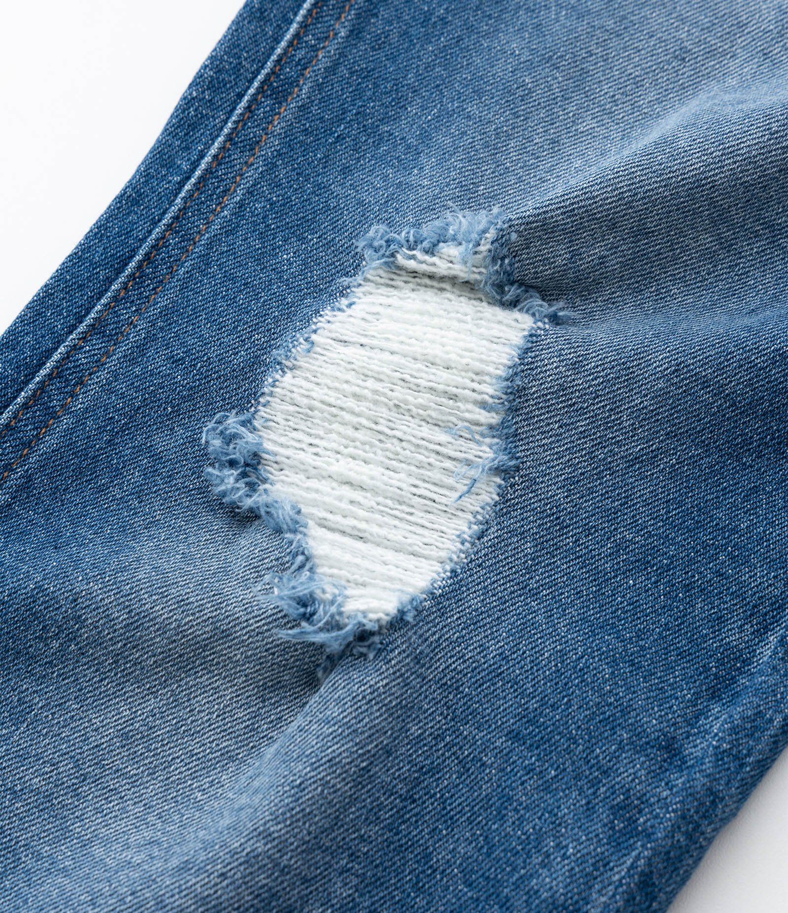 Calça Jeans Skinny Cropped com Rasgos Azul 4