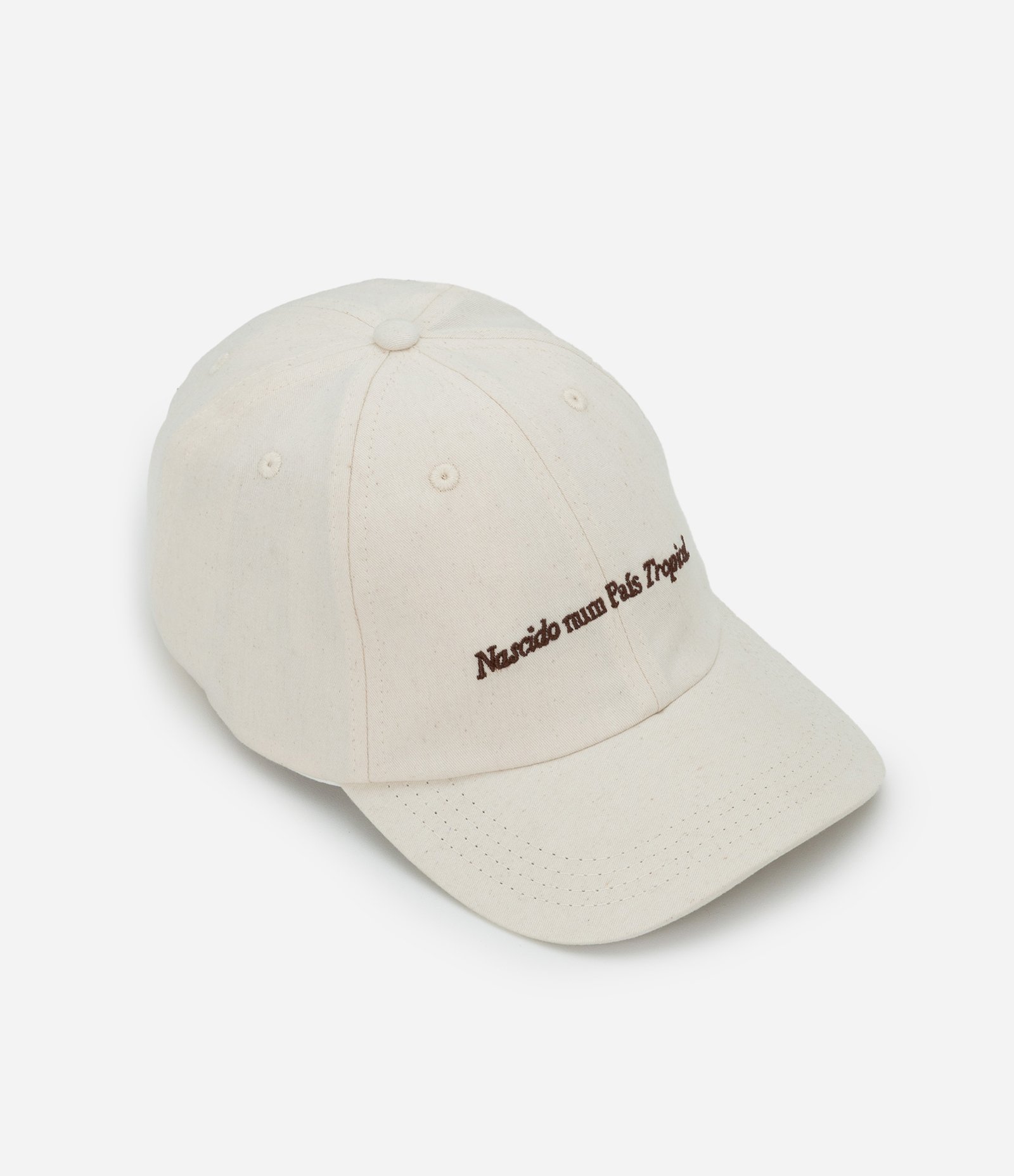 Boné em Algodão com Lettering Bordado País Tropical Off White 1