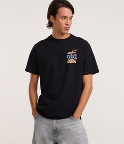 Camiseta Comfort  em Algodão com Estampa Coiote Crash And Burn