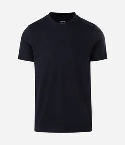 Camiseta Regular Básica em Algodão