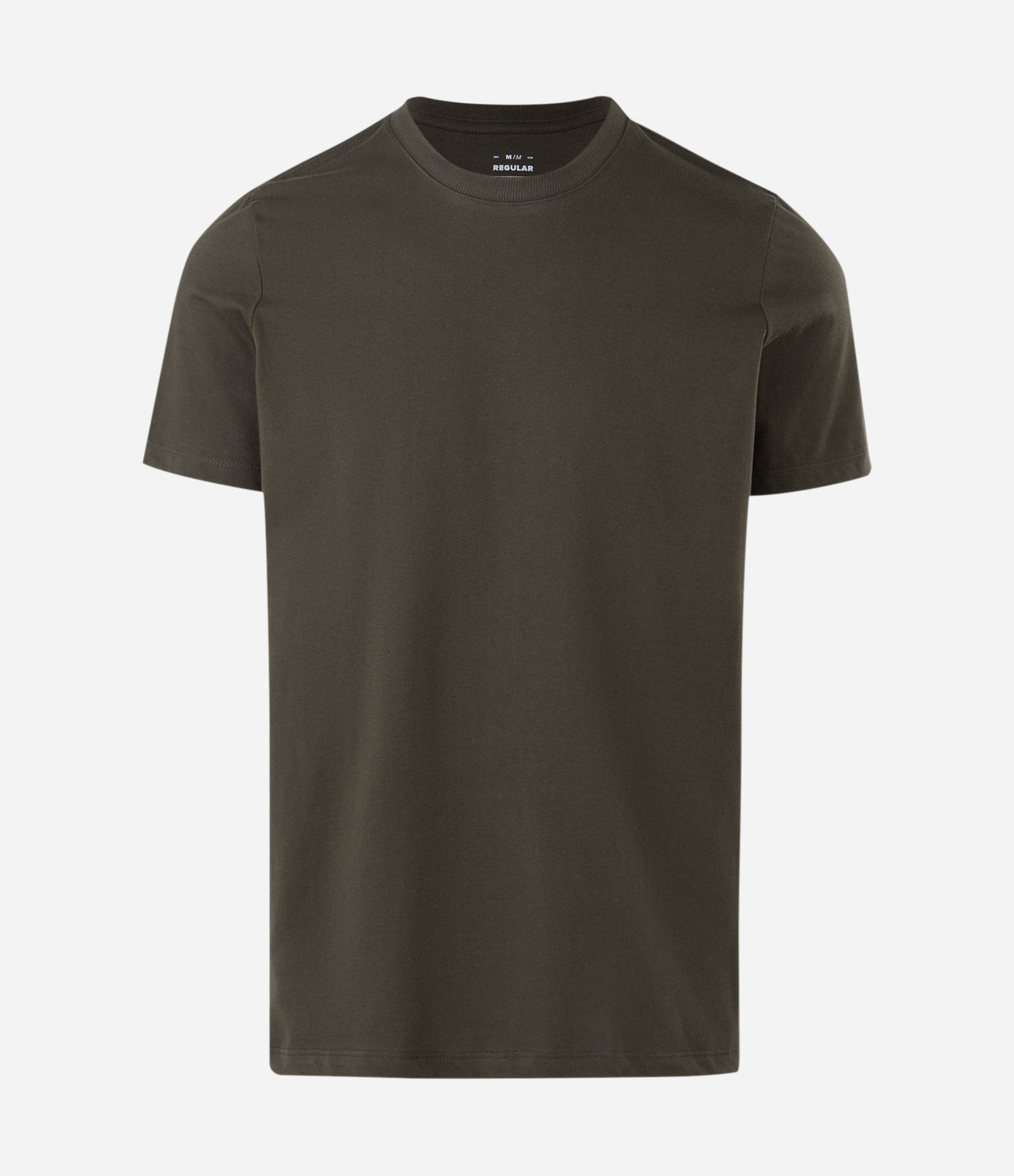 Camiseta Regular Básica em Algodão Verde 1