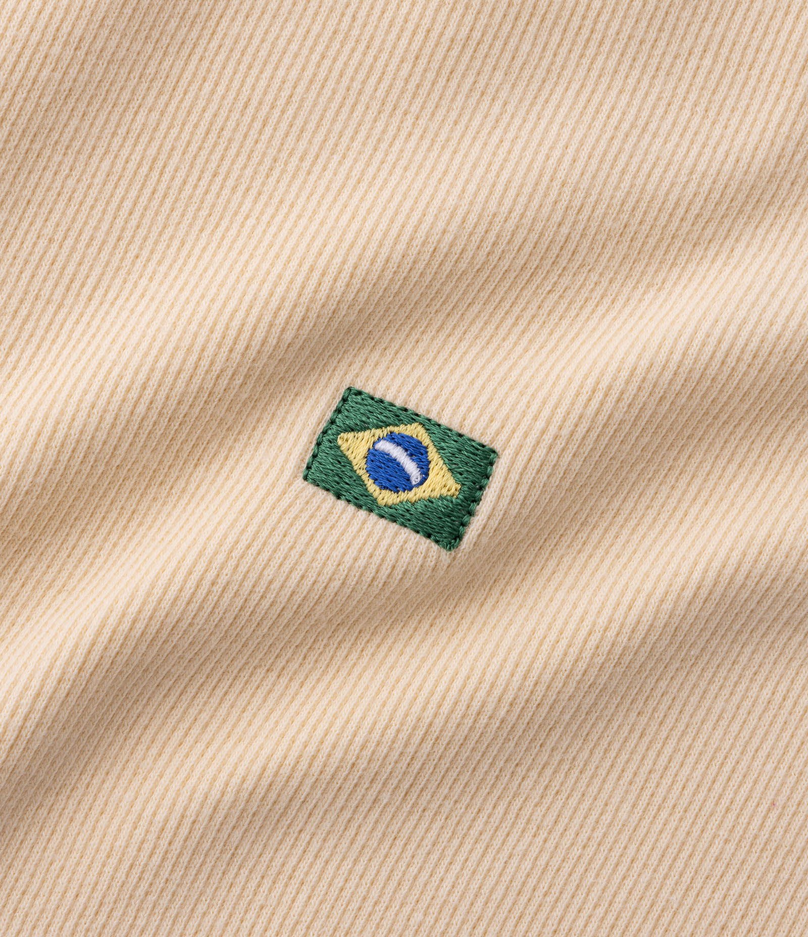 Regata Muscle com Bordado Bandeira do Brasil Bege 3