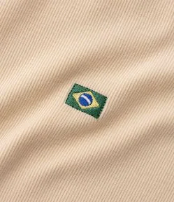 Regata Muscle com Bordado Bandeira do Brasil