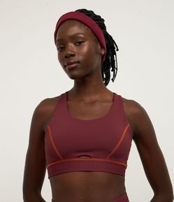 Top Esportivo em Microfibra com Nadador de Sustentação e Bojo Removível