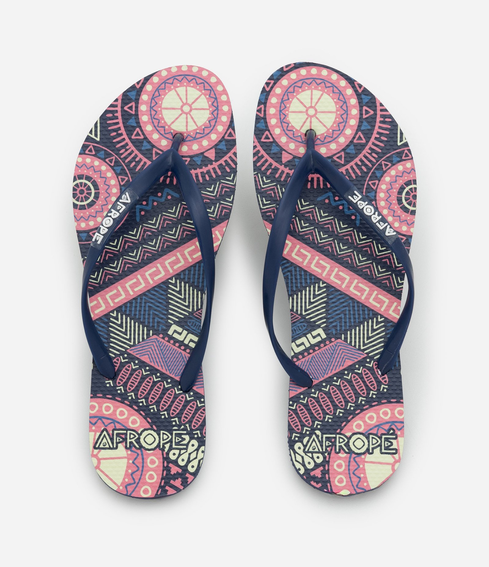 Chinelo Tiras Finas com Estampa Rosa 1