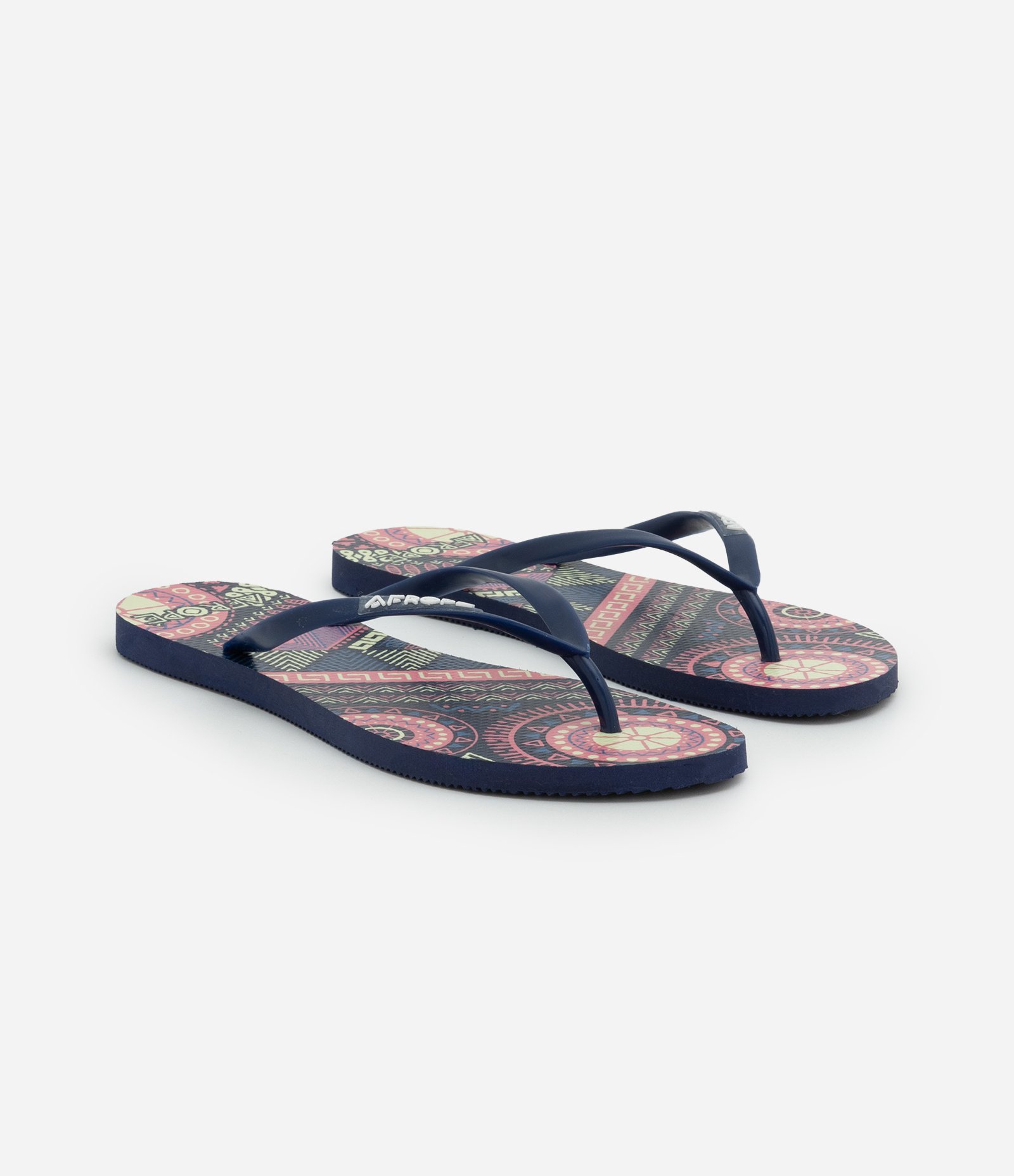 Chinelo Tiras Finas com Estampa Rosa 3