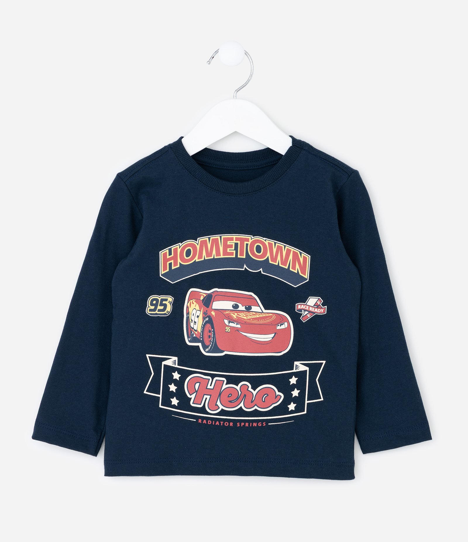 Camiseta Infantil com Estampa Carros Relâmpago McQueen – Tam 2 a 6 Anos Azul Marinho 2
