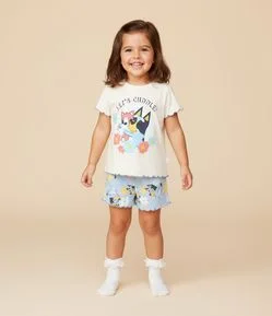 Conjunto Pijama Infantil com Estampa Cães - Tam 3 a 8 Anos