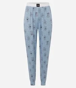 Calça de Pijama em Ribana com Estampa Ursinhos Carinhosos