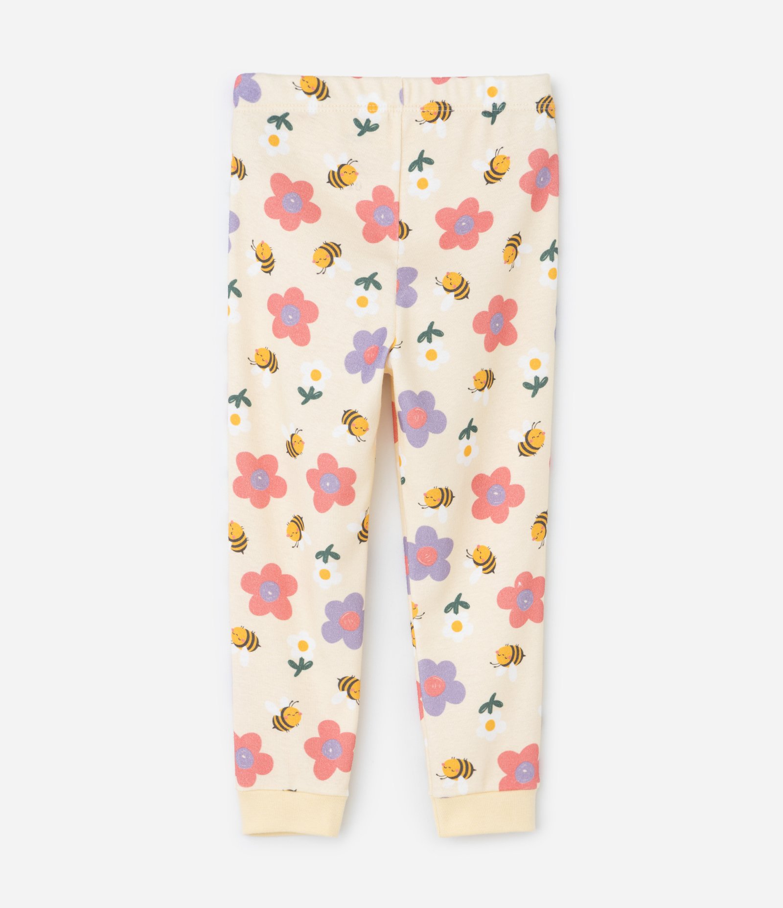 Pijama Infantil com Estampa de Abelhas e Flores – Tam 1 a 6 Anos Amarelo Claro 5