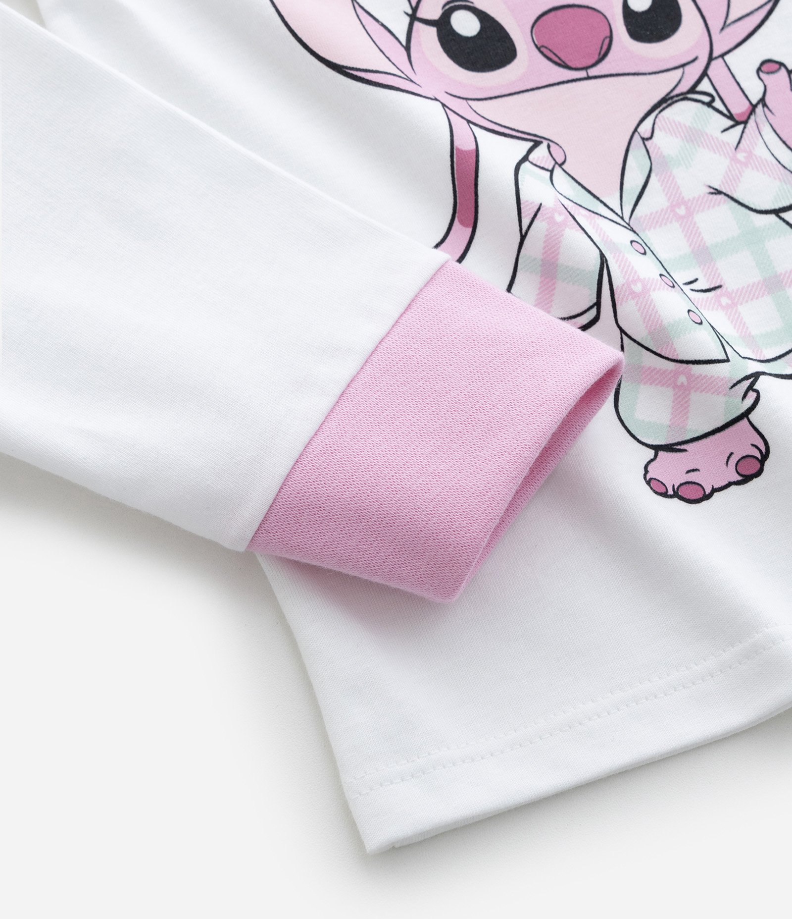 Pijama Infantil Longo com Estampa Stitch e Angel – Tam 5 a 14 Branco 7