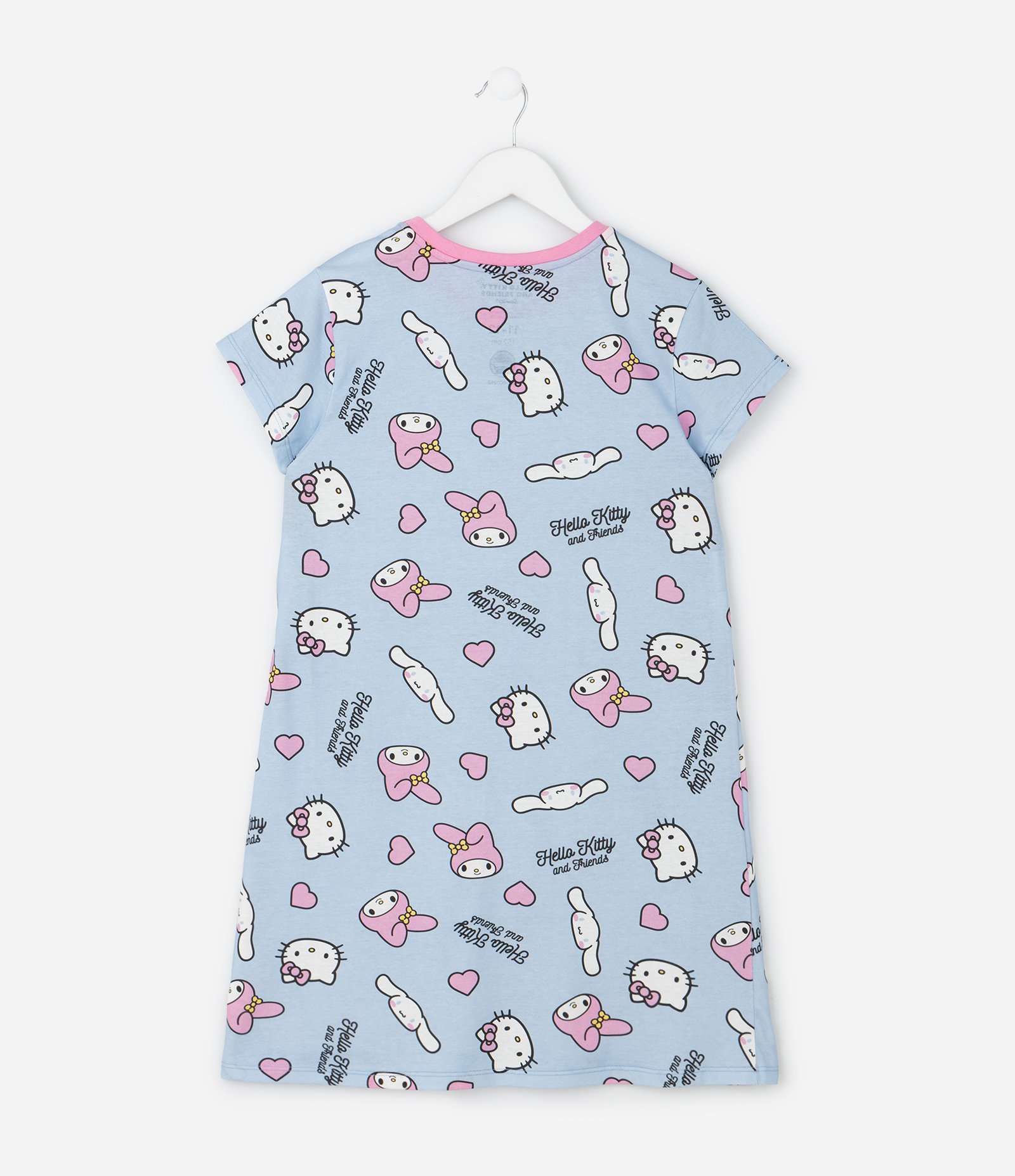 Camisola Infantil com Estampa Hello Kitty e Amigos – Tam 5 a 16 Anos Azul Claro 2