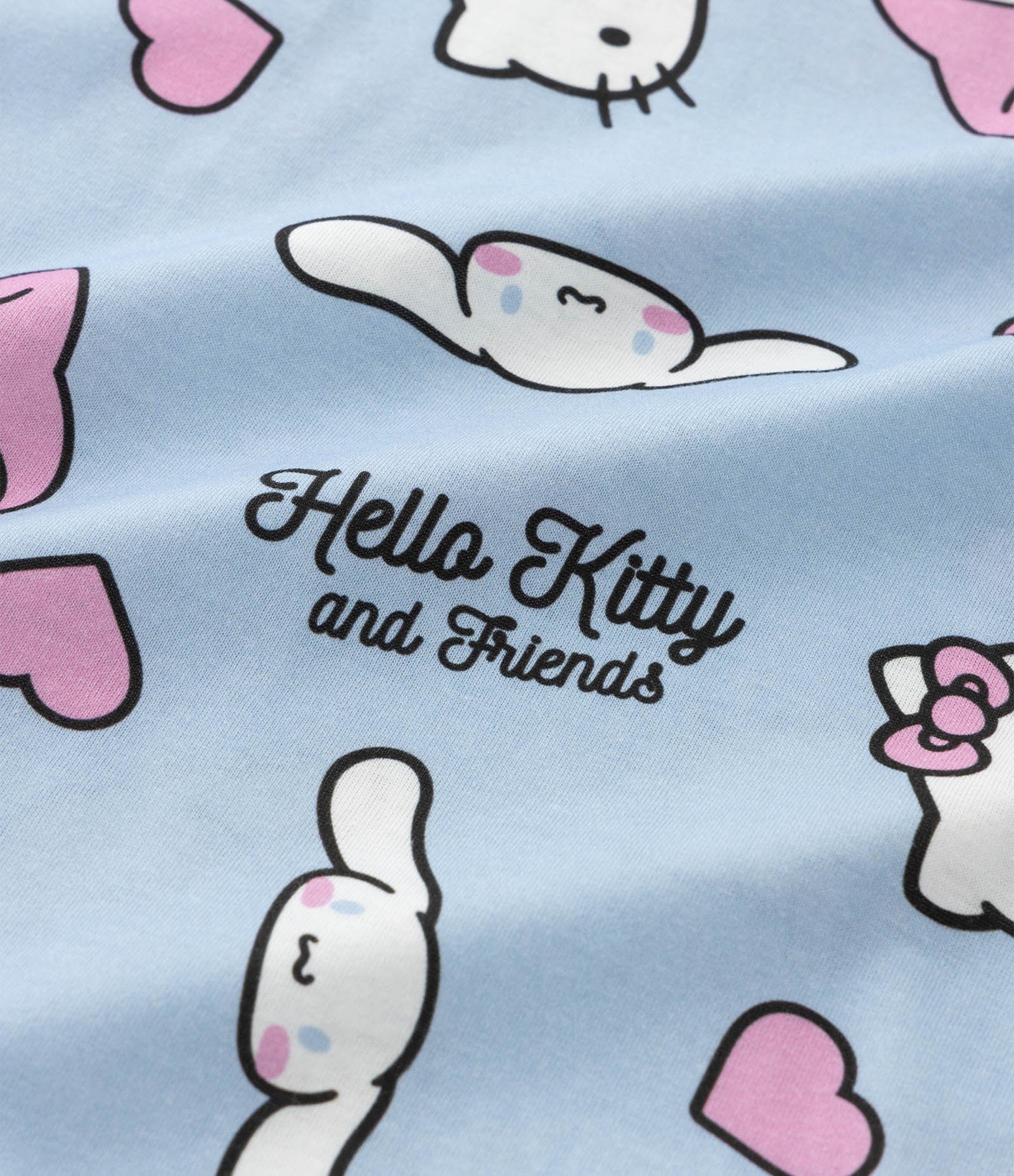 Camisola Infantil com Estampa Hello Kitty e Amigos – Tam 5 a 16 Anos Azul Claro 5
