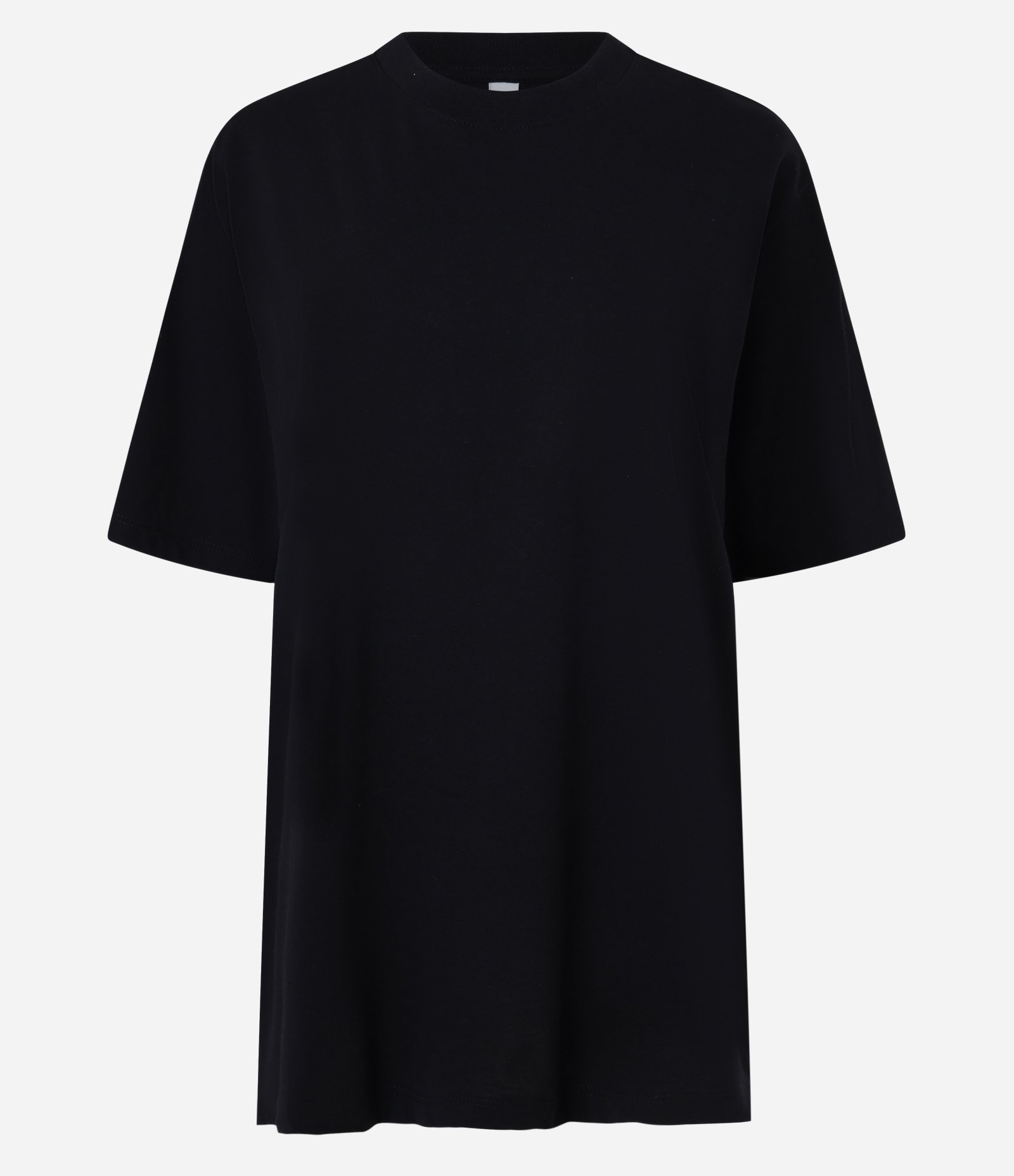Camiseta Oversized em Algodão com Manga Curta Preto 4