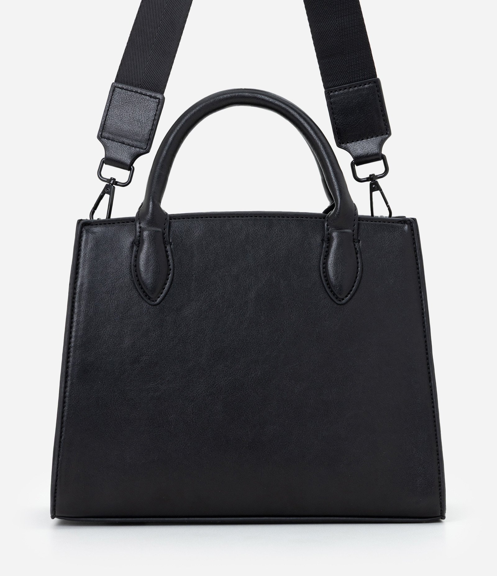 Bolsa Satchel Média em PU com Alça Removível Preto 3