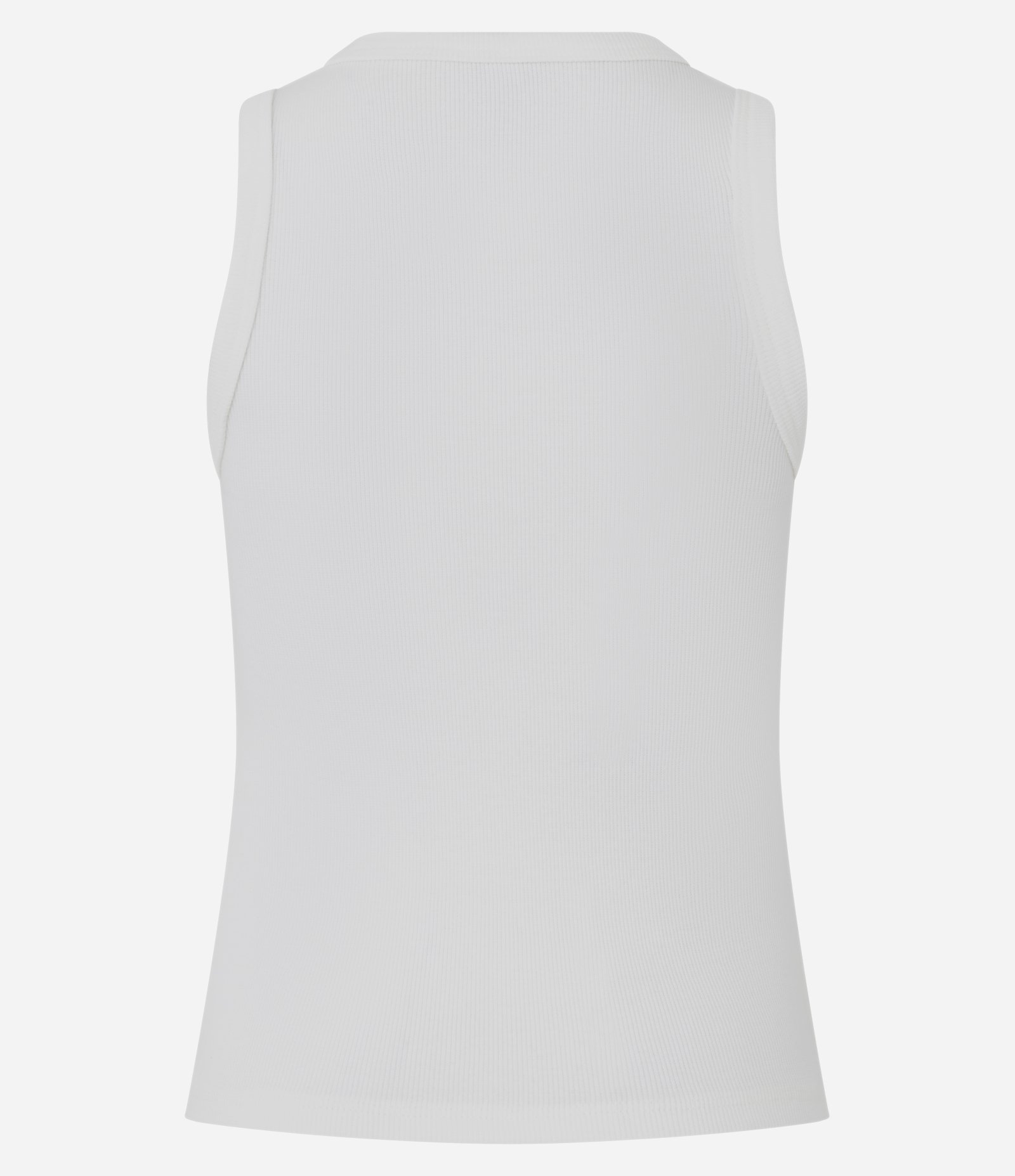 Blusa Regata em Ribana com Bordado Mini Ícones Branco 3