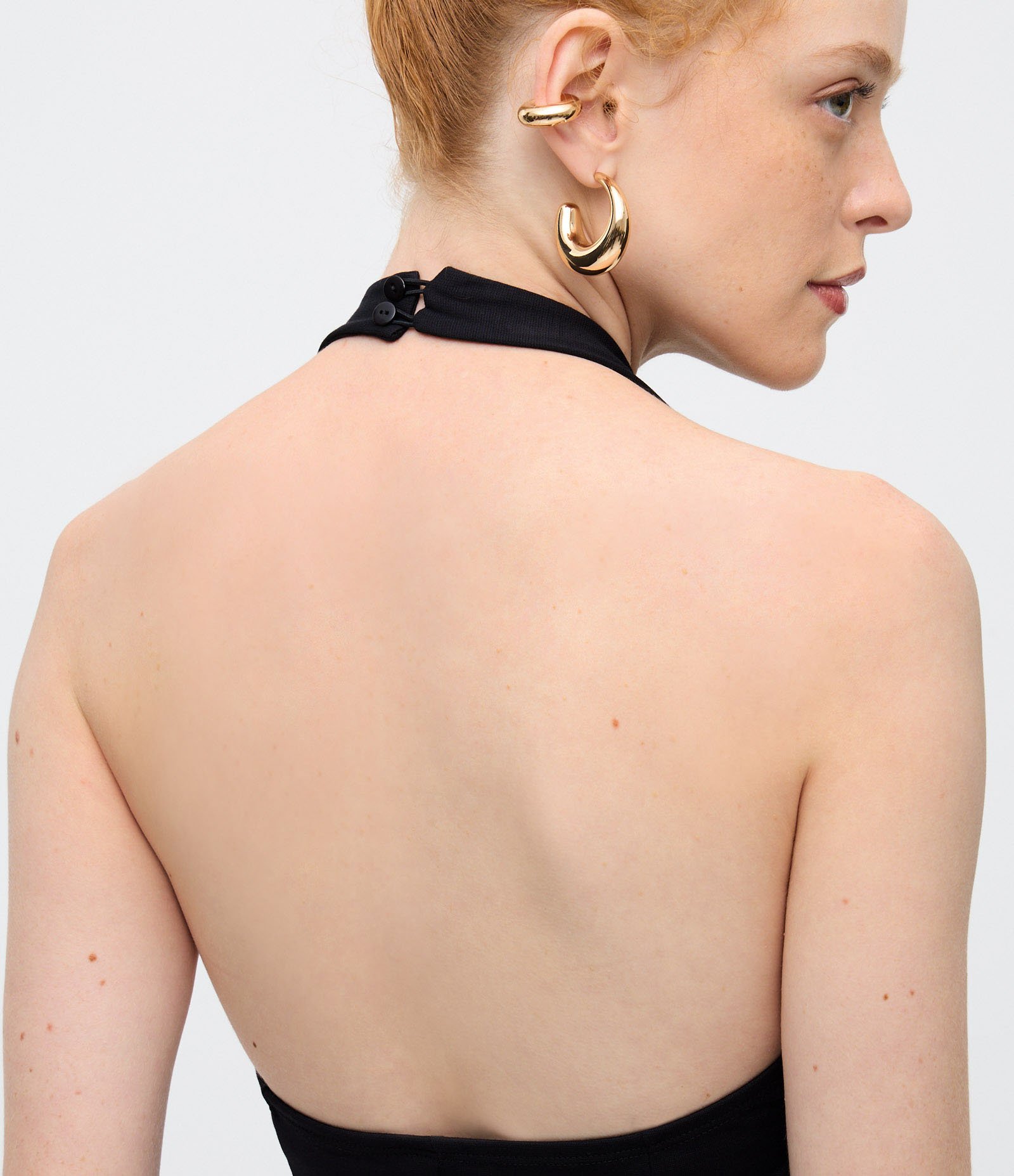 Blusa Frente Única e Peplum em Ponto Roma Preto 4