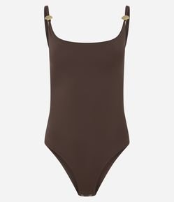 Body em Microfibra com Aviamento na Alça