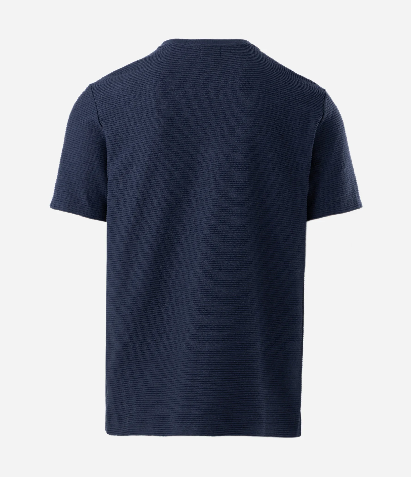 Camiseta Texturizada em Algodão com Bolso Azul 2