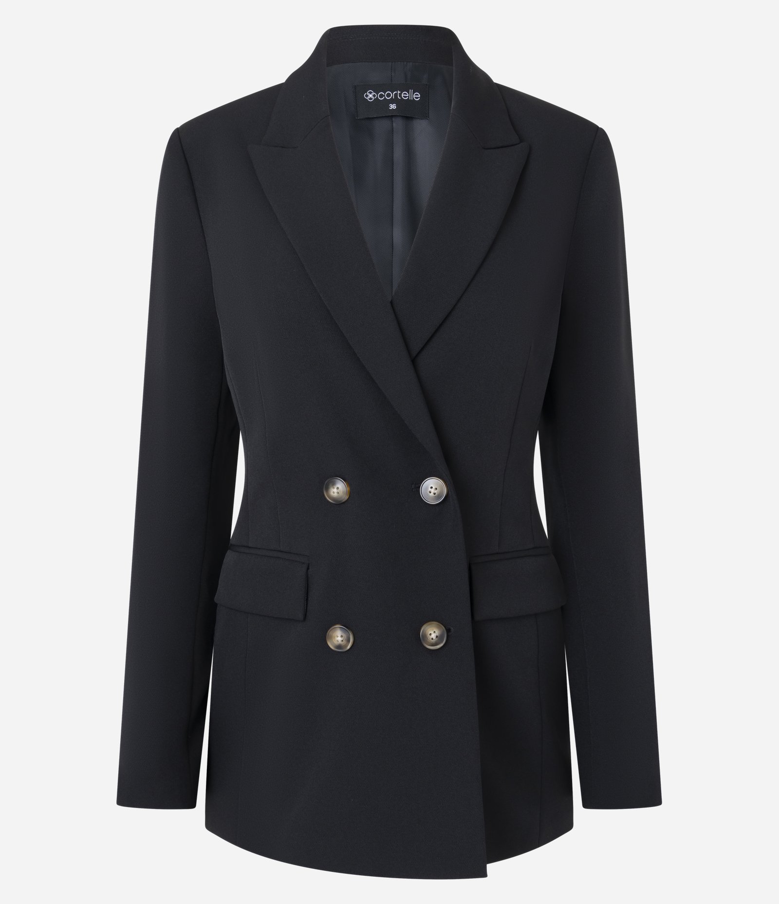 Blazer Slim Alfaiatado e de Modelo Ampulheta Preto 3