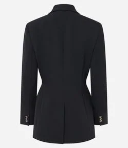Blazer Slim Alfaiatado e de Modelo Ampulheta