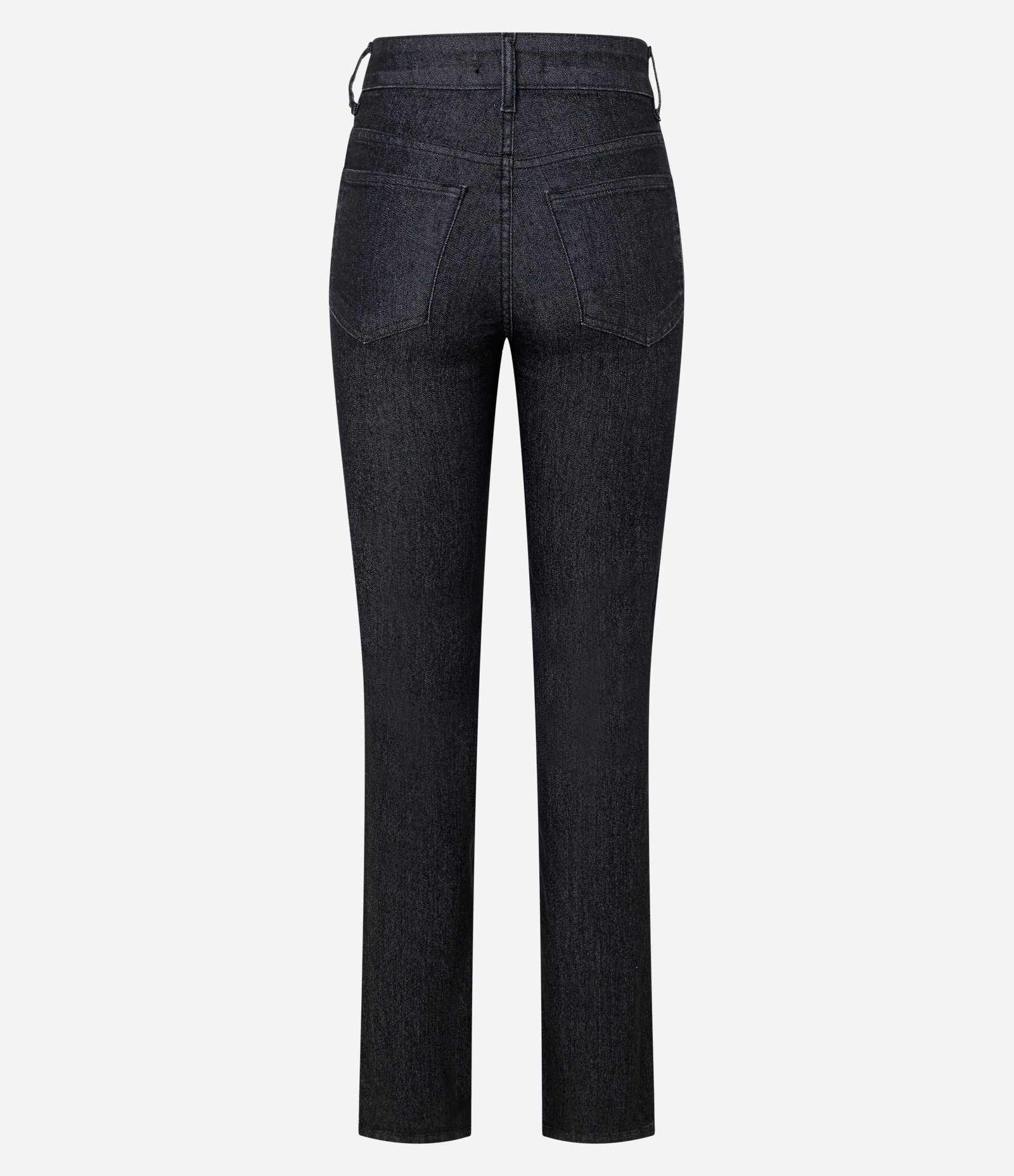 Calça Reta em Jeans com Elastano e Cintura Alta Preto 6