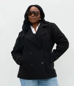 Jaqueta Pesada em Polyvelour Alongada Curve & Plus Size