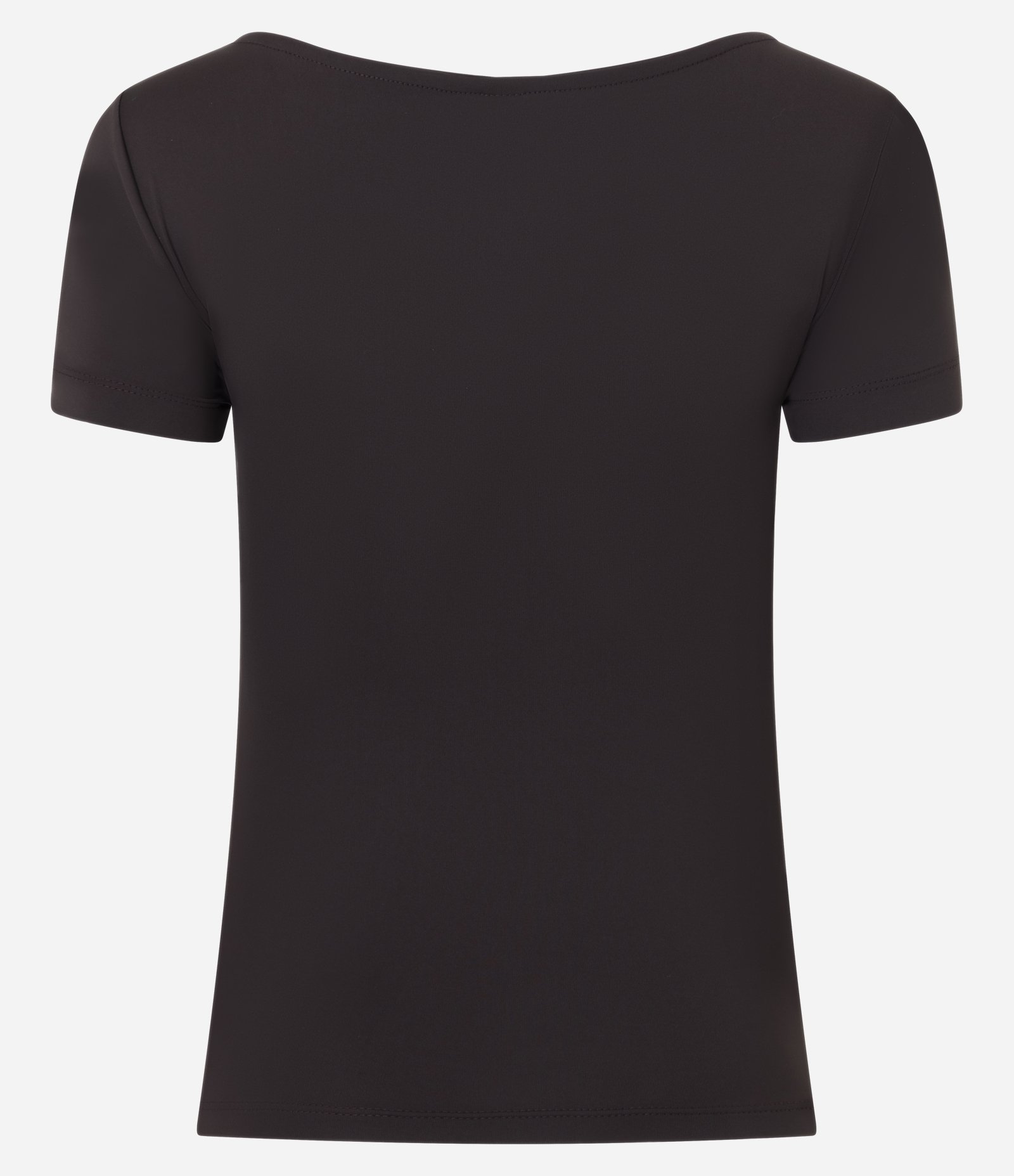 Blusa Manga Curta com Decote Canoa Marrom 2