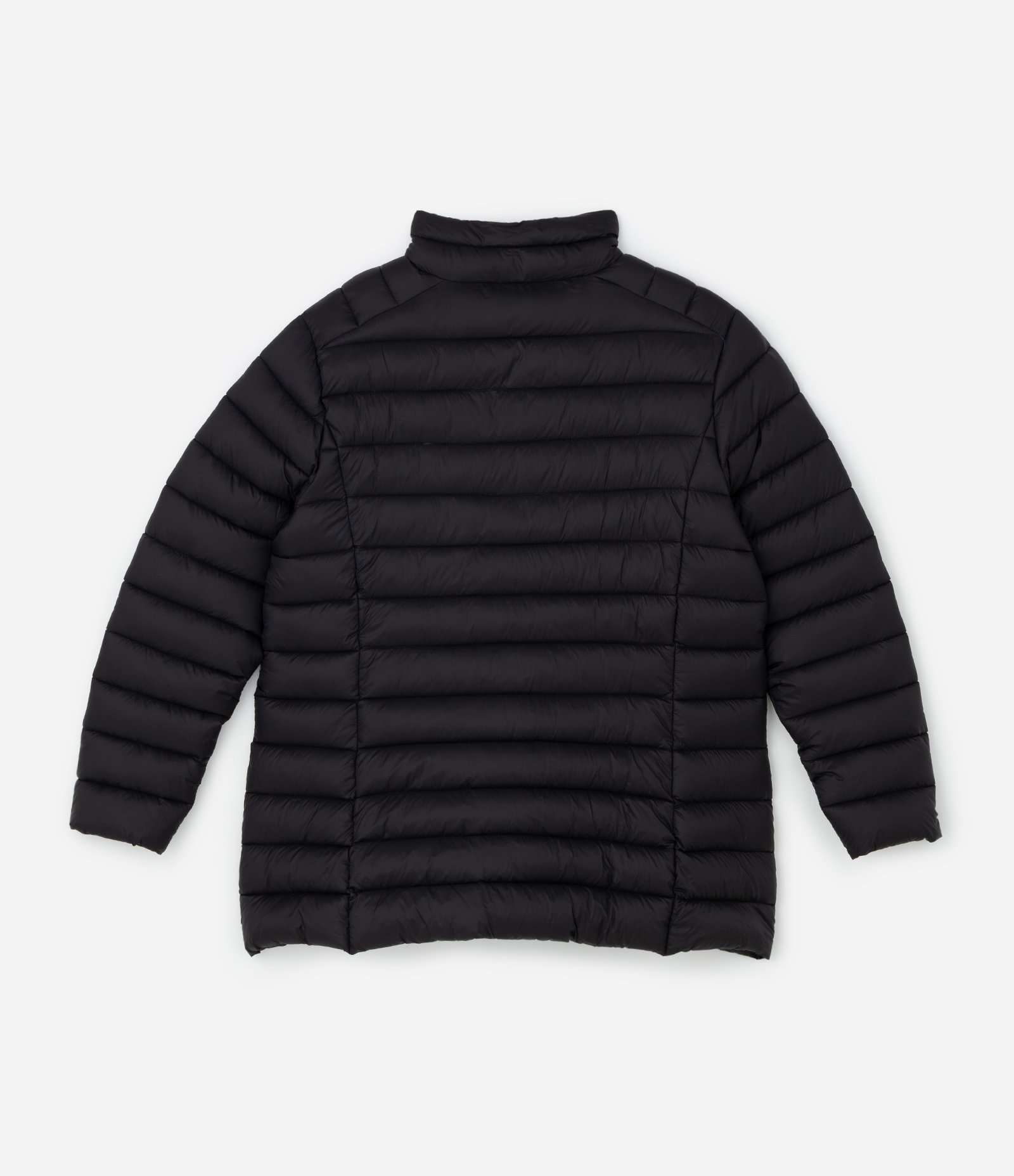 Jaqueta Puffer Ultralight Alongada em Poliamida Curve & Plus Size Preto 2