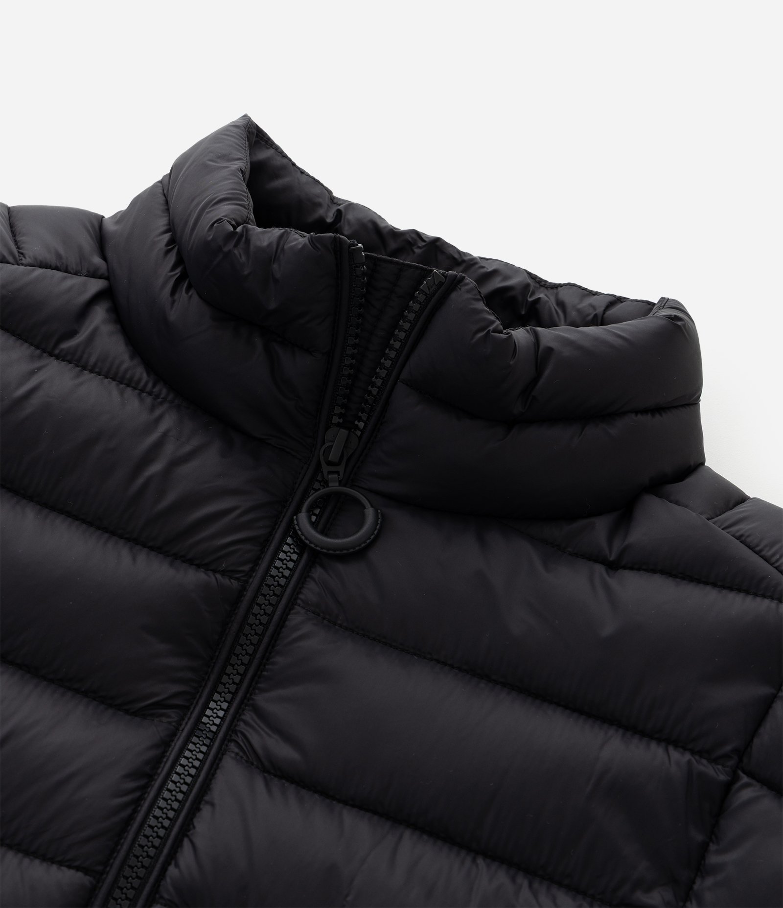 Jaqueta Puffer Ultralight Alongada em Poliamida Curve & Plus Size Preto 5