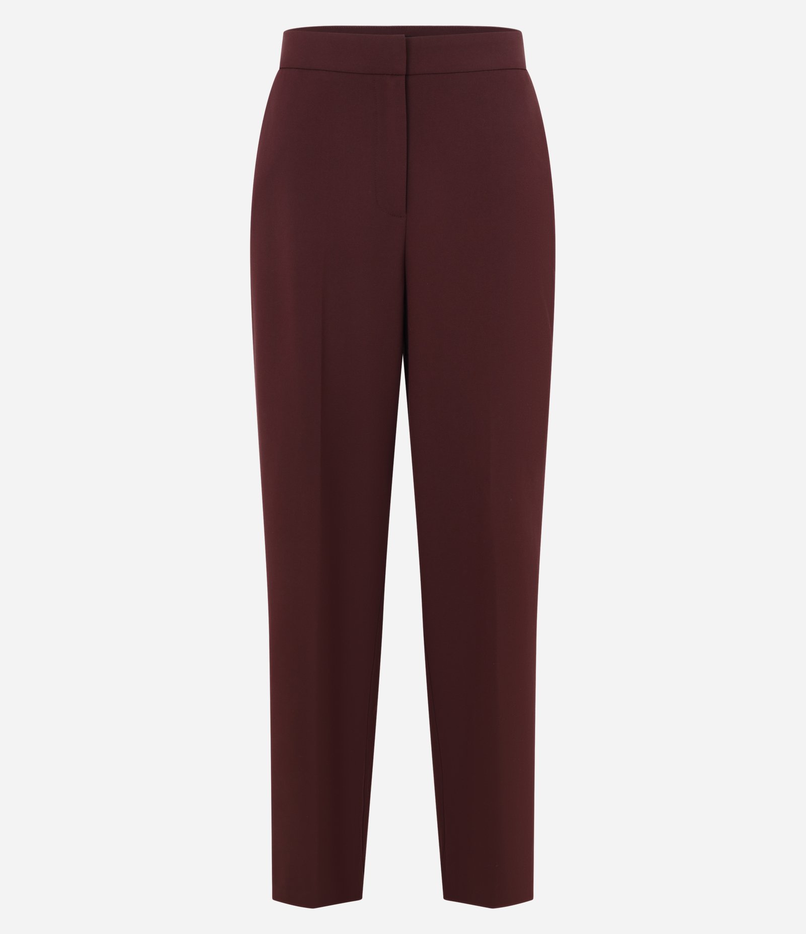 Calça Reta em Alfaiataria com Bolso Faca Vinho 1