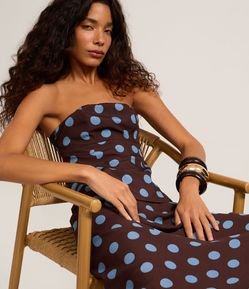 Blusa Tomara Que Caia com Estampa Poá