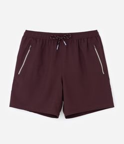 Bermuda Esportiva com Blocos de Cor e Bolsos com Zíper